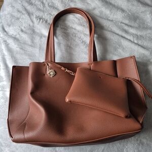 Ela "Catch All" Walnut Tote Bag with Pouch